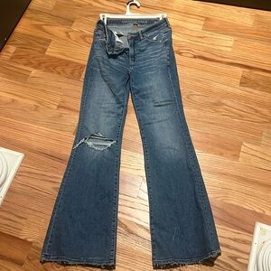 American Eagle ripples flare jeans size 2